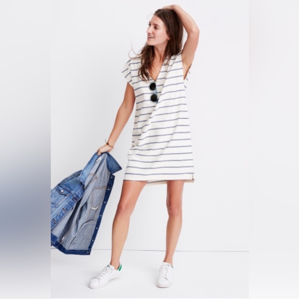 Madewell Vacances Leta Striped Shift Dress Size S